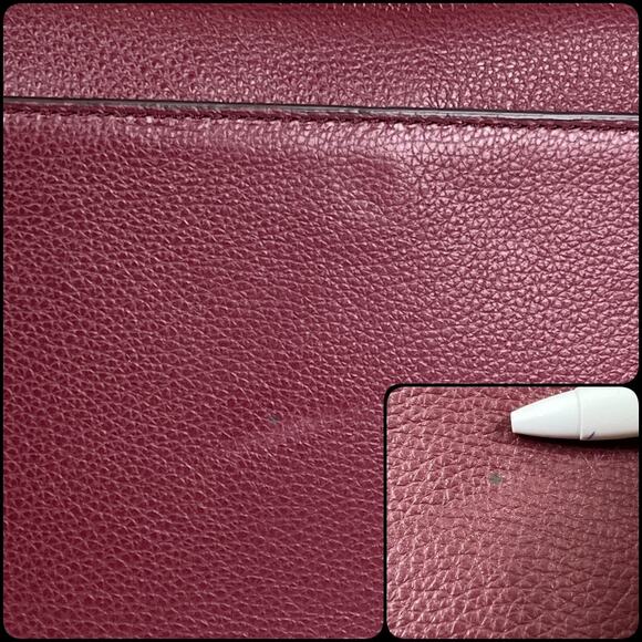 Kate Spade Jackson Shoulder Bag & Wallet Medium Flap Pebbled Leather Cherrywood - Picture 2 of 16